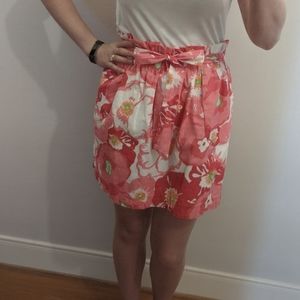Lilly Pulitzer Cherry Begonia Avery Skirt Sz Small Pink White Floral